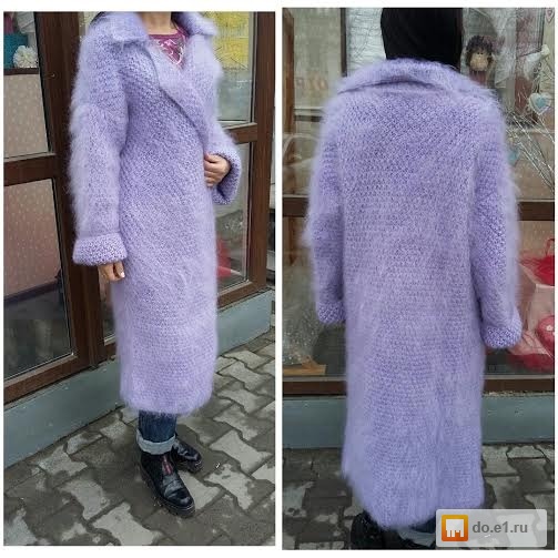 Пальто из ангоры вязание Пальто из ангоры вязание