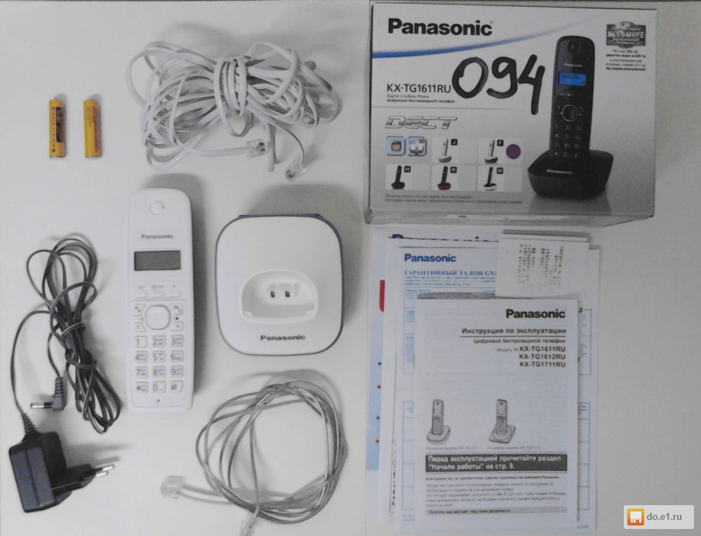 инструкция panasonic kx-tg1611ru