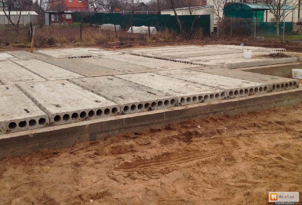 бетонные плиты вместо фундамента